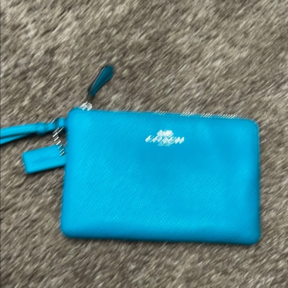 Coach Blue Wristlet